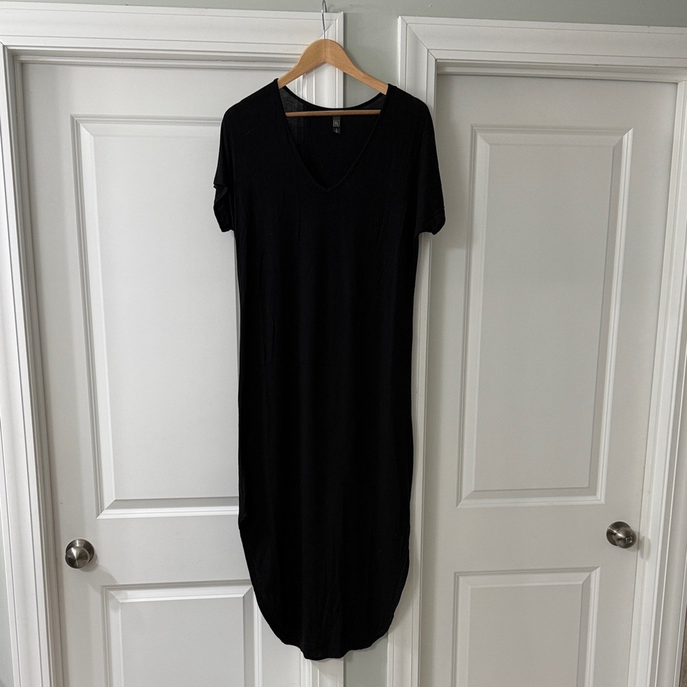 Black V-Neck Ayla Women's Dress